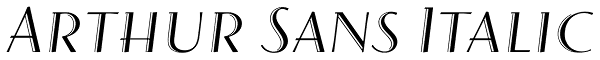 Arthur Sans Italic Font
