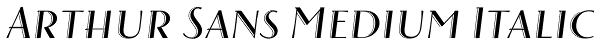 Arthur Sans Medium Italic Font