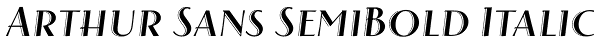 Arthur Sans SemiBold Italic Font