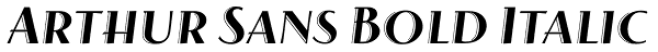 Arthur Sans Bold Italic Font