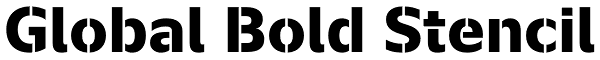 Global Bold Stencil Font