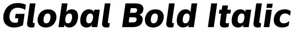 Global Bold Italic Font