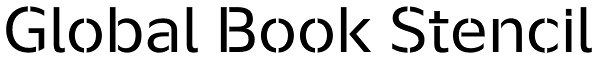 Global Book Stencil Font