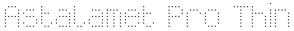 Astalamet Pro Thin Font