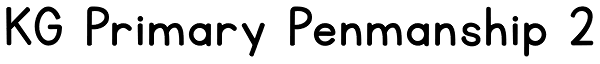 KG Primary Penmanship 2 Font