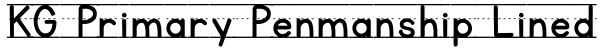 KG Primary Penmanship Lined Font
