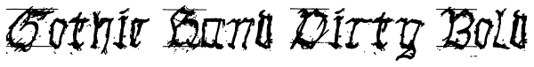 Gothic Hand Dirty Bold Font