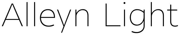 Alleyn Light Font
