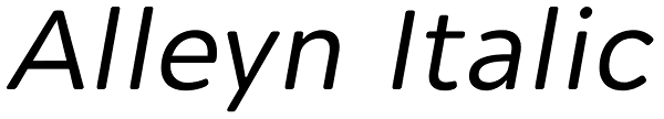 Alleyn Italic Font