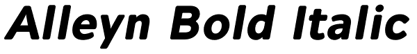 Alleyn Bold Italic Font