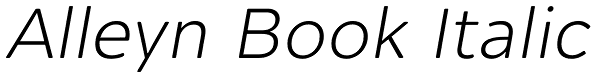 Alleyn Book Italic Font