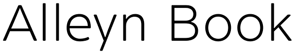 Alleyn Book Font