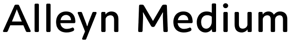 Alleyn Medium Font