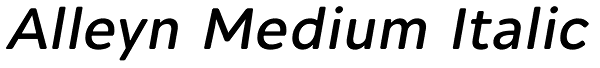 Alleyn Medium Italic Font
