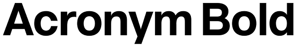 Acronym Bold Font