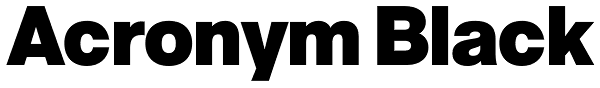 Acronym Black Font