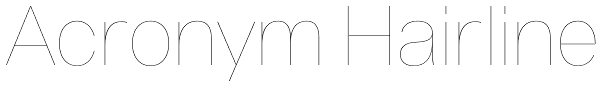 Acronym Hairline Font
