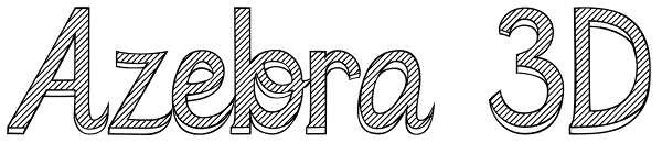 Azebra 3D Font