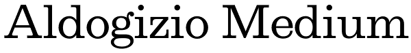 Aldogizio Medium Font