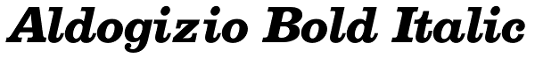 Aldogizio Bold Italic Font