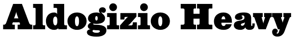 Aldogizio Heavy Font