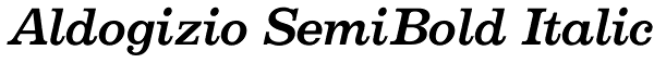 Aldogizio SemiBold Italic Font