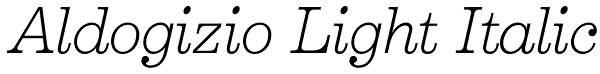 Aldogizio Light Italic Font