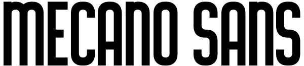 Mecano Sans Font