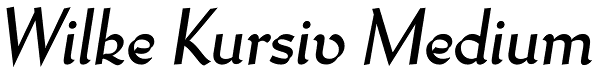 Wilke Kursiv Medium Font