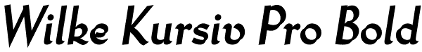 Wilke Kursiv Pro Bold Font