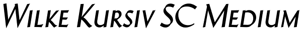 Wilke Kursiv SC Medium Font