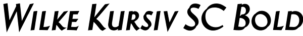 Wilke Kursiv SC Bold Font