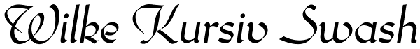 Wilke Kursiv Swash Font