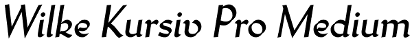 Wilke Kursiv Pro Medium Font