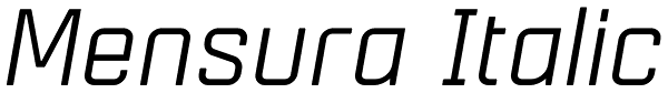 Mensura Italic Font