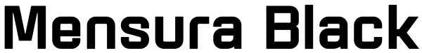 Mensura Black Font