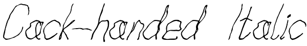 Cack-handed Italic Font