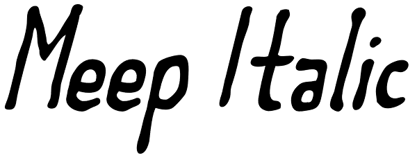 Meep Italic Font