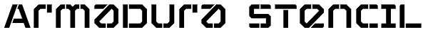 Armadura Stencil Font