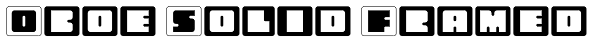 Oboe Solid Framed Font