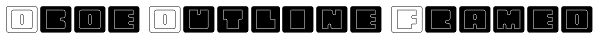 Oboe Outline Framed Font