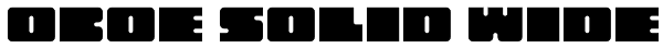 Oboe Solid Wide Font