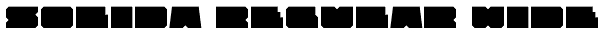 Solida Regular Wide Font