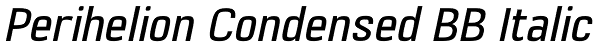 Perihelion Condensed BB Italic Font