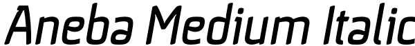 Aneba Medium Italic Font