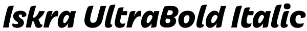 Iskra UltraBold Italic Font