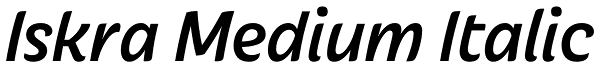 Iskra Medium Italic Font
