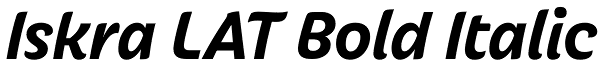 Iskra LAT Bold Italic Font