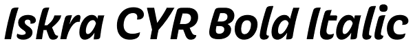 Iskra CYR Bold Italic Font