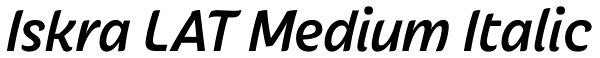 Iskra LAT Medium Italic Font